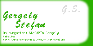 gergely stefan business card